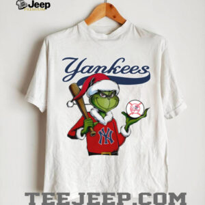 Grinch Santa X New York Yankees Christmas Hold The Ball Tee