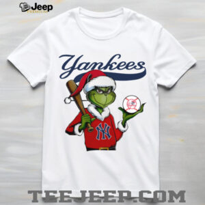 Grinch Santa X New York Yankees Christmas Hold The Ball Tee