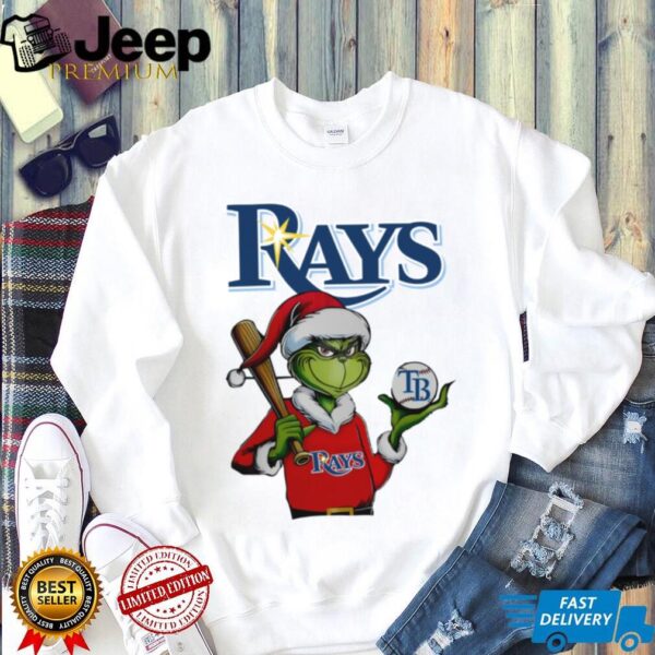 Grinch Santa X Tampa Bay Rays Christmas Hold The Ball Tee