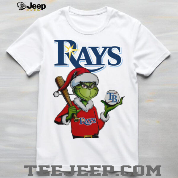 Grinch Santa X Tampa Bay Rays Christmas Hold The Ball Tee
