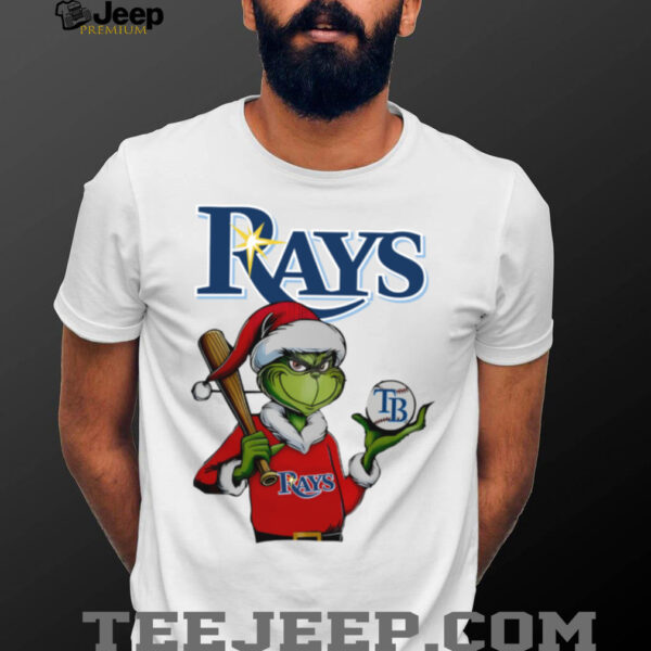 Grinch Santa X Tampa Bay Rays Christmas Hold The Ball Tee
