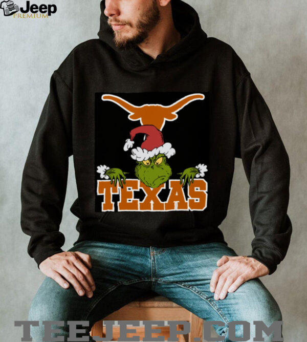 Grinch Texas Longhorns Logo Christmas T Shirt