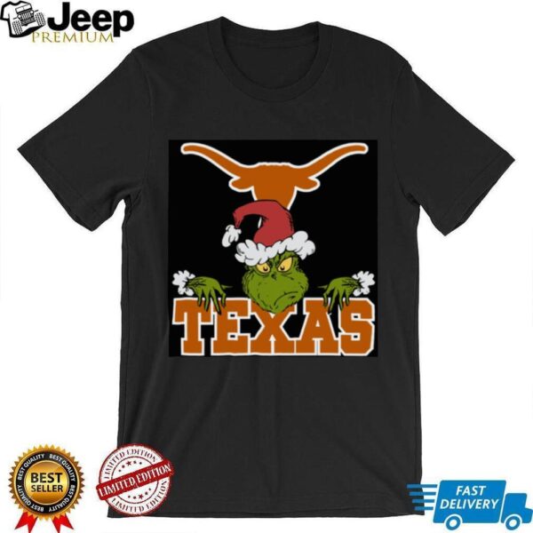 Grinch Texas Longhorns Logo Christmas T Shirt