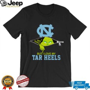 Grinch Zipper I Hate People But I Love My Tar Heels Shirt