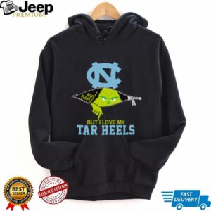 Grinch Zipper I Hate People But I Love My Tar Heels Shirt