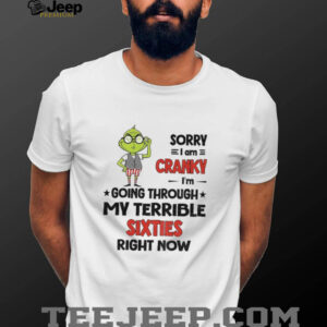Grinch sorry I am cranky I’m going through my terrible sixties right now Christmas shirt