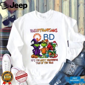 Grinch x Becton Dickinson happy HalloThanksMas it’s the most wonderful time of the year shirt