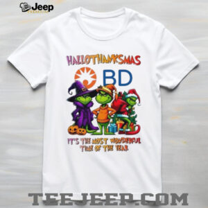 Grinch x Becton Dickinson happy HalloThanksMas it’s the most wonderful time of the year shirt