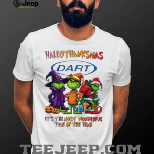Grinch x Dart Container happy HalloThanksMas it’s the most wonderful time of the year shirt