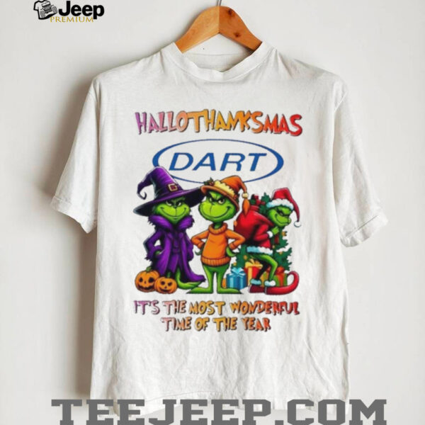 Grinch x Dart Container happy HalloThanksMas it’s the most wonderful time of the year shirt
