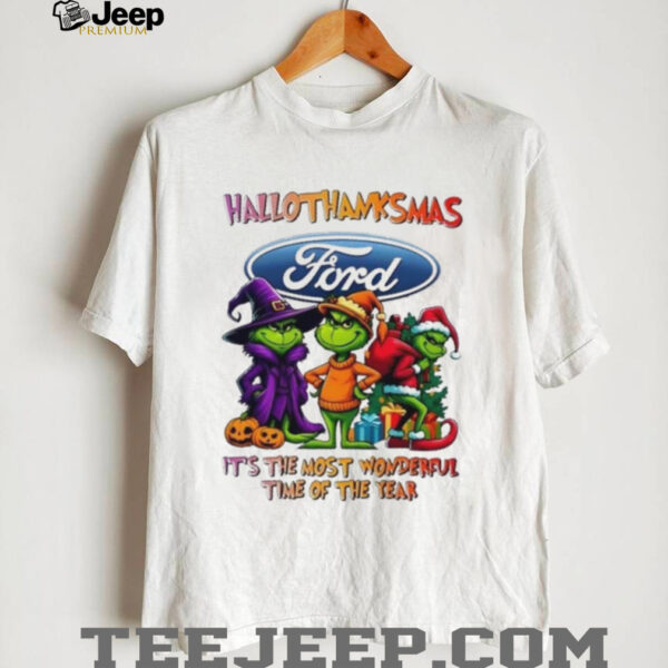 Grinch x Ford Motor happy HalloThanksMas it’s the most wonderful time of the year shirt