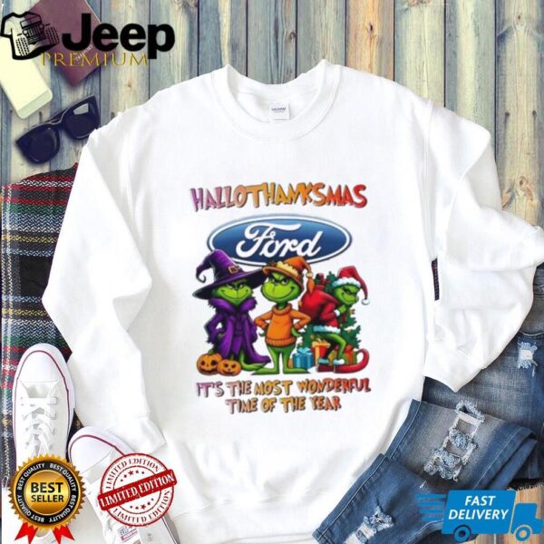 Grinch x Ford Motor happy HalloThanksMas it’s the most wonderful time of the year shirt