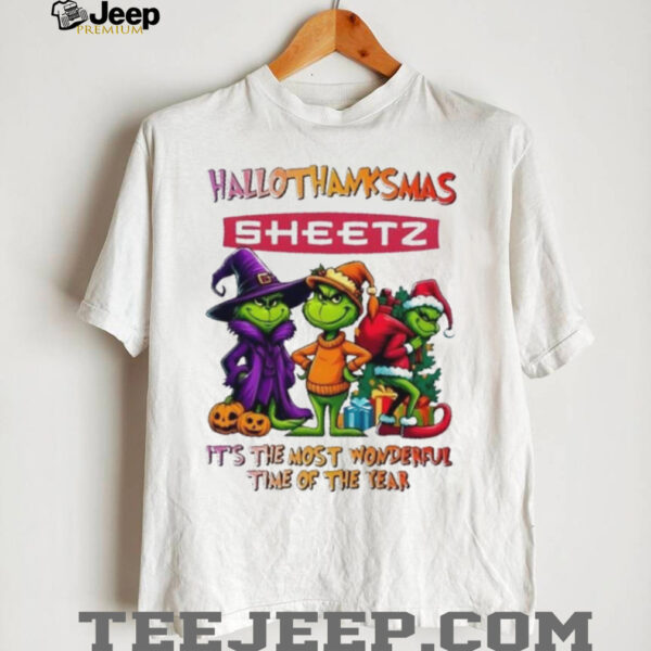 Grinch x Sheetz happy HalloThanksMas it’s the most wonderful time of the year shirt