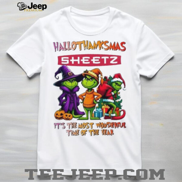 Grinch x Sheetz happy HalloThanksMas it’s the most wonderful time of the year shirt