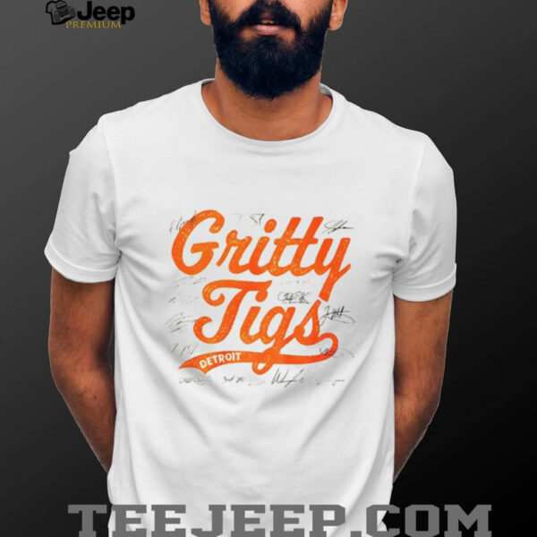 Gritty Tigs Detroit Tigers NFL Football 2025 signatures shirt
