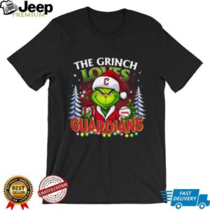Guardians Grinch Tee – Custom Christmas Family Shirt – MLB Holiday Gift with Characters