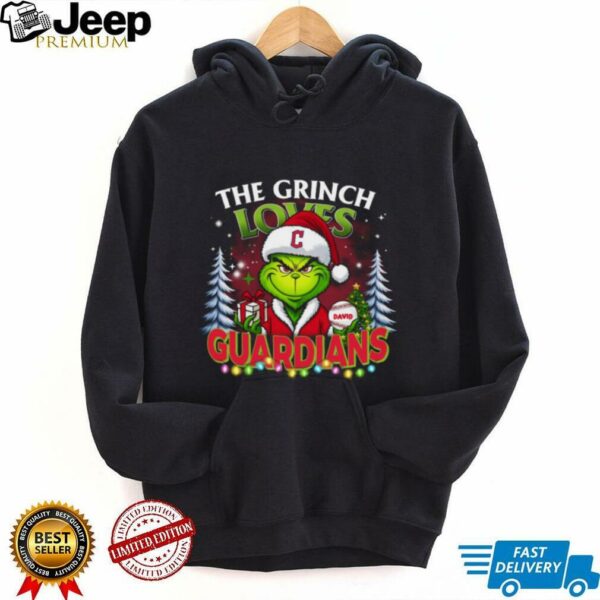 Guardians Grinch Tee – Custom Christmas Family Shirt – MLB Holiday Gift with Characters