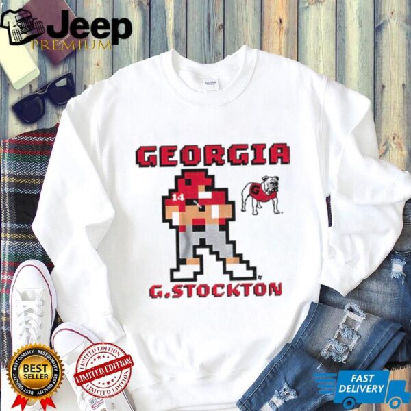 Gunner Stockton 8 bit Retro Baller Georgia Bulldogs football 2025 shirt