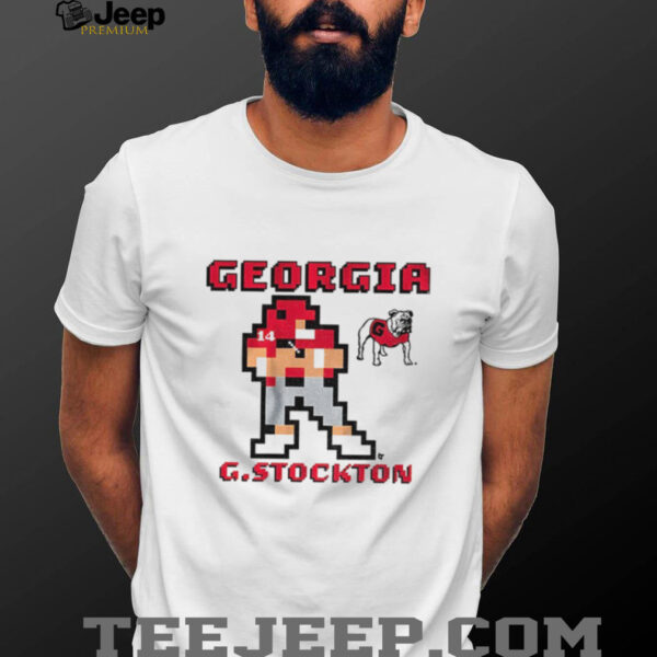 Gunner Stockton 8 bit Retro Baller Georgia Bulldogs football 2025 shirt
