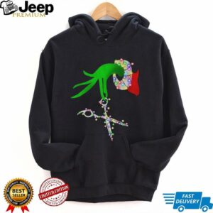 Hairdressed Christmas Grinch hand Hair Stylist shirt