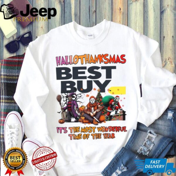 Hallothanksmas Horror Movies Shirt Best Buy Holiday Halloween Christmas Tee
