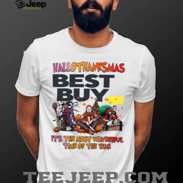 Hallothanksmas Horror Movies Shirt Best Buy Holiday Halloween Christmas Tee