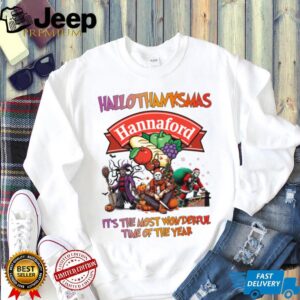 Hallothanksmas Horror Movies Shirt Hannaford Holiday Halloween Christmas Tee