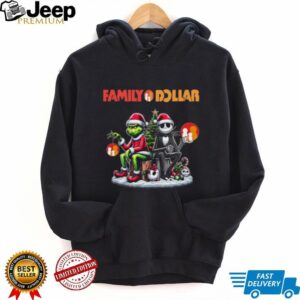 Halloween Christmas Grinch Skeleton Mashup Family Dollar Shirt