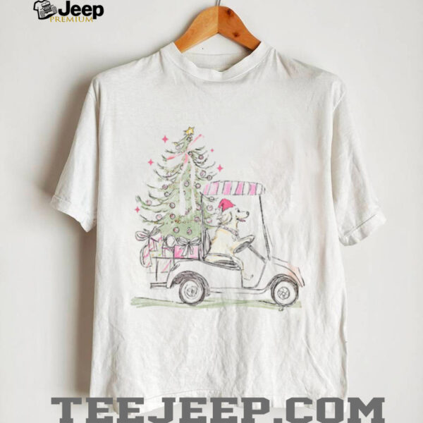 Hand drawing Dog with Christmas Tree Christmas 2025 shirt