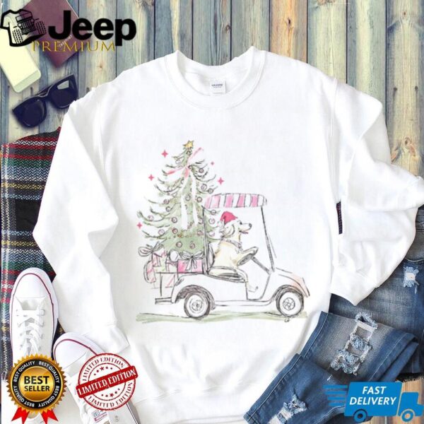 Hand drawing Dog with Christmas Tree Christmas 2025 shirt