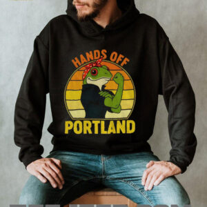 Hands Off Portland Frog Rosie The Riveter vintage shirt
