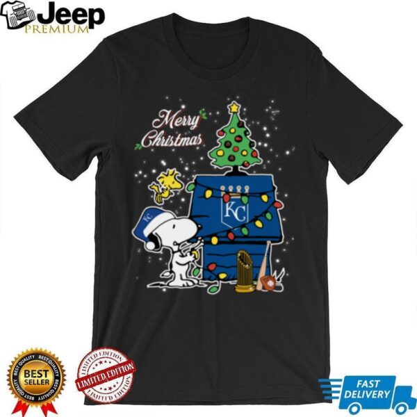 Royals Shop Merry Christmas With Snoopy Baby Kansas City Royals T Shirt
