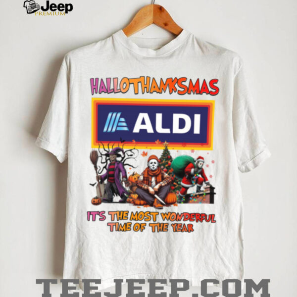 Horror Movies Aldi Hallothanksmas It’s The Most Wonderful Time T Shirt
