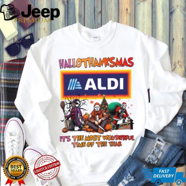 Horror Movies Aldi Hallothanksmas It’s The Most Wonderful Time T Shirt