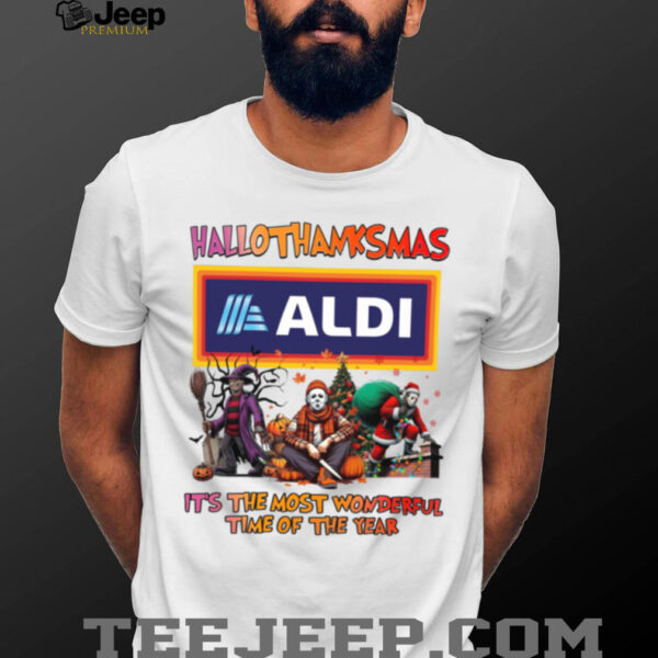 Horror Movies Aldi Hallothanksmas It’s The Most Wonderful Time T Shirt