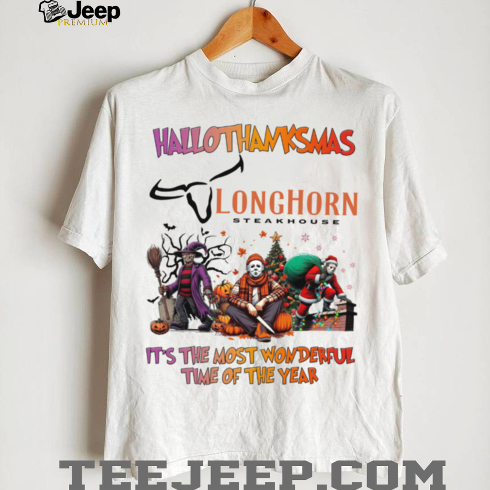 Horror Movies Longhorn Steakhouse Hallothanksmas It’s The Most Wonderful Time T Shirt Horror Movies Longhorn Steakhouse Hallothanksmas It’s The Most Wonderful Time T Shirt