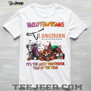 Horror Movies Longhorn Steakhouse Hallothanksmas It’s The Most Wonderful Time T Shirt