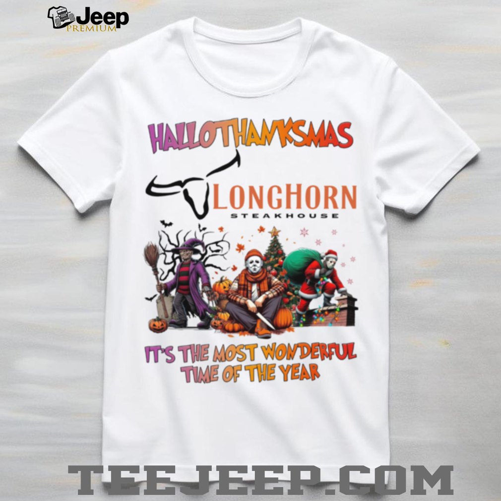 Horror Movies Longhorn Steakhouse Hallothanksmas It’s The Most Wonderful Time T Shirt Horror Movies Longhorn Steakhouse Hallothanksmas It’s The Most Wonderful Time T Shirt