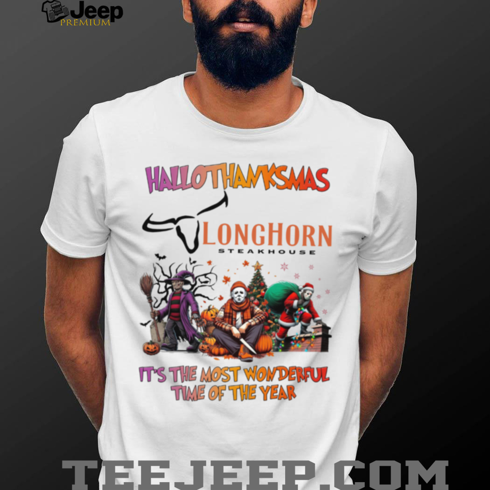Horror Movies Longhorn Steakhouse Hallothanksmas It’s The Most Wonderful Time T Shirt Horror Movies Longhorn Steakhouse Hallothanksmas It’s The Most Wonderful Time T Shirt
