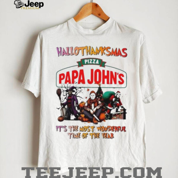 Horror Movies x Papa John’s happy HalloThanksMas it’s the most wonderful time of the year shirt