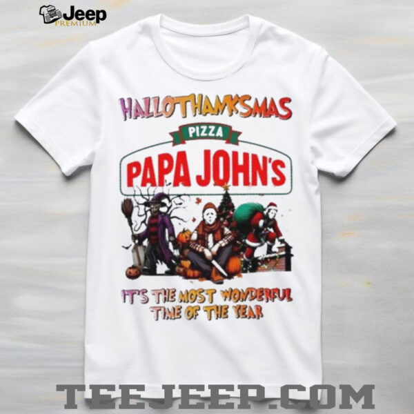 Horror Movies x Papa John’s happy HalloThanksMas it’s the most wonderful time of the year shirt