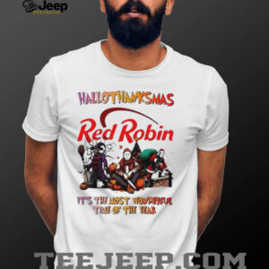 Horror Movies x Red Robin happy HalloThanksMas it’s the most wonderful time of the year shirt