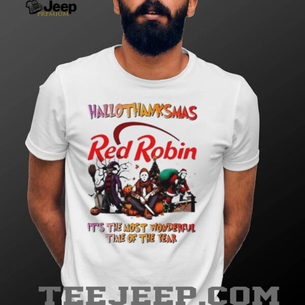 Horror Movies x Red Robin happy HalloThanksMas it’s the most wonderful time of the year shirt