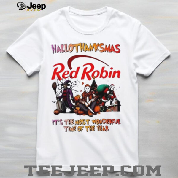 Horror Movies x Red Robin happy HalloThanksMas it’s the most wonderful time of the year shirt