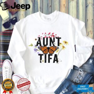 I Am Aunt Tifa Aunties Against Fascists floral shirt