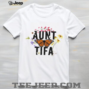 I Am Aunt Tifa Aunties Against Fascists floral shirt