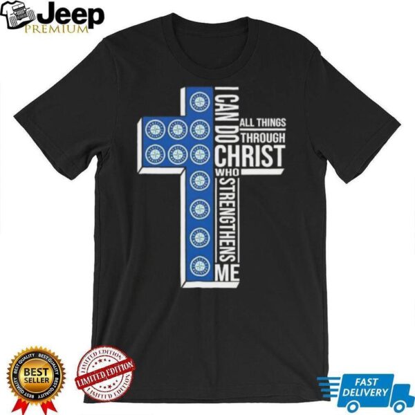 I can do all things through Christ who strengthens me Seattle Mariners baseball cross shirt