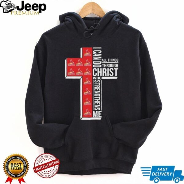 I can do all things through Christ who strengthens me St. Louis Cardinals baseball cross shirt