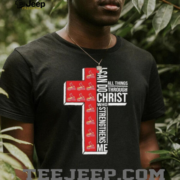 I can do all things through Christ who strengthens me St. Louis Cardinals baseball cross shirt