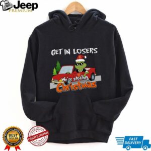 Illinois Fighting Illini Grinch Christmas T Shirt Get In Losers We’re Stealing Christmas Holiday Tee